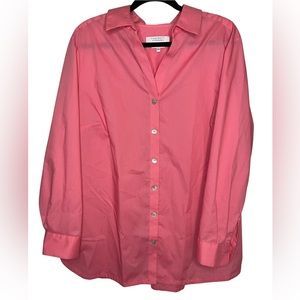 Foxcroft for Appleseeds Pink Button Down Shirt Wrinkle Free Long Sleeve 20W